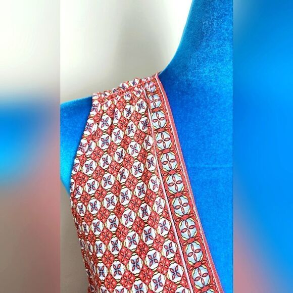 MAX STUDIO Summer Midi Tiered Dress Size  S Surplice Sleeveless Textured Jersey - Picture 5 of 5